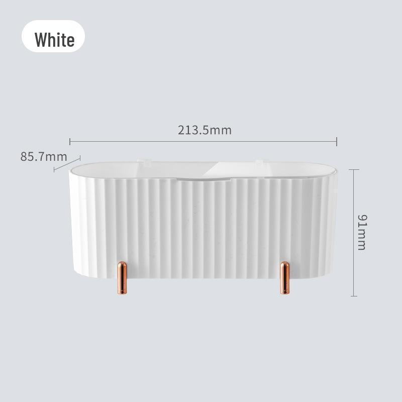 INS Cosmetics Dust-Proof Desktop Organizer for Cotton Swabs, Dental Floss, Lipstick, Toothpicks, and Powder Pads
