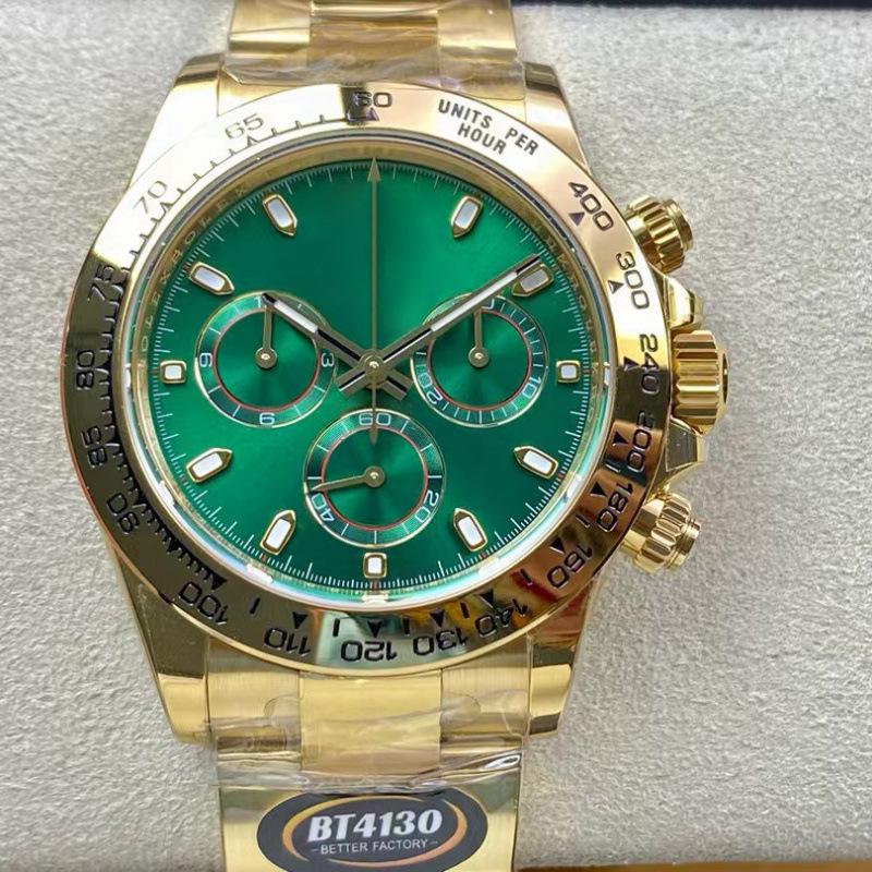 Мужские автоматические механические часы Rolex Daytona 40 мм, многофункциональные, с инкрустацией бриллиантами.