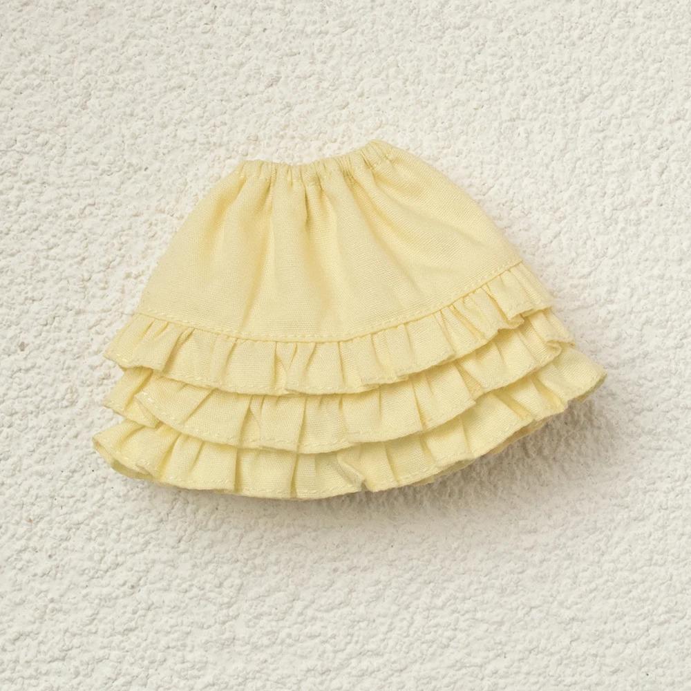 Одежда для Blythe Клетчатая плиссированная юбка Топ без бретелек Тюлевое платье Комплект юбка с оборками для кукол Licca Azones Ob22 Ker YMY аксессуары