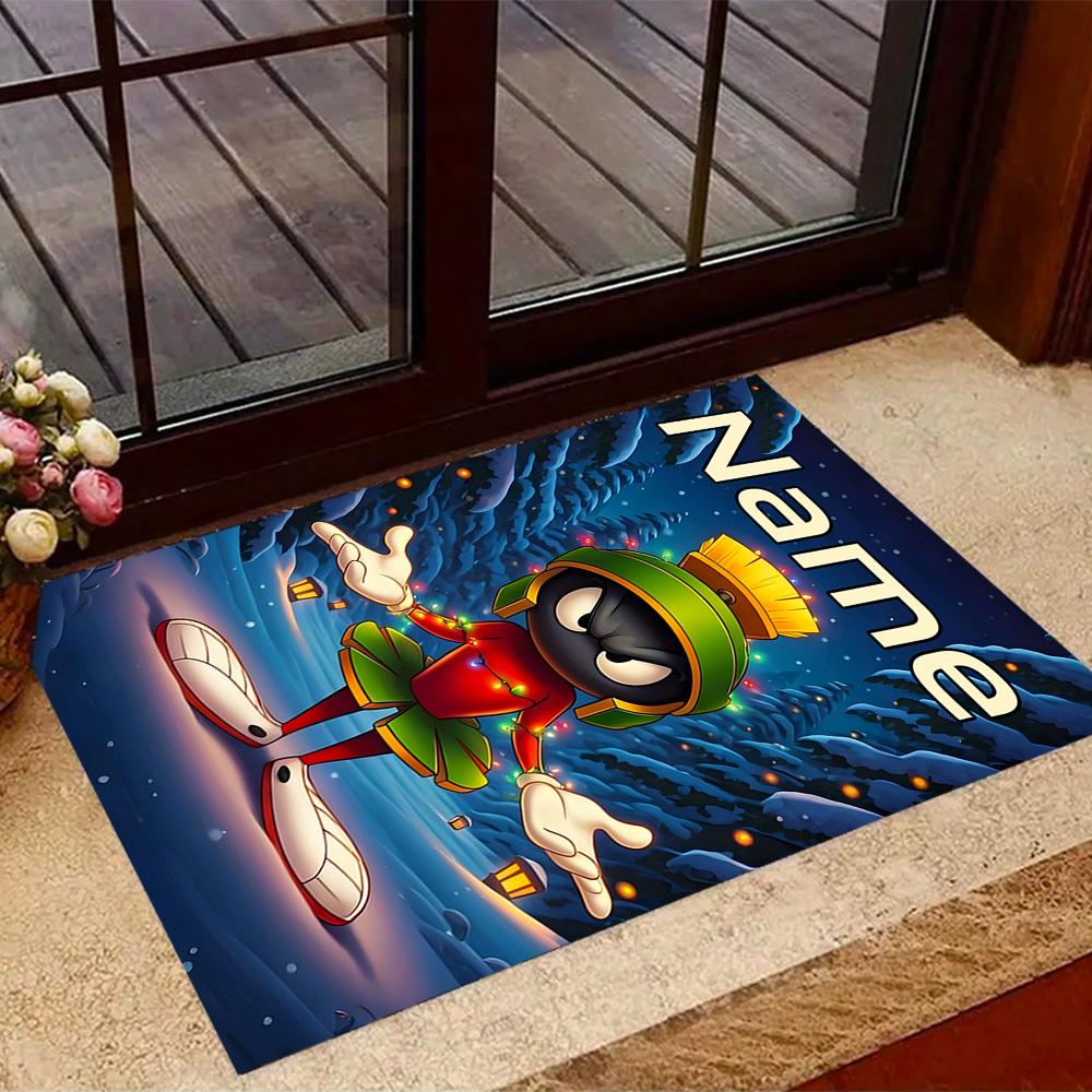 Looney Taz Art Personalized Name Carpet Design for Decorate room Entryway Study room Balcony Anti-slip Rug Anime Office Decor