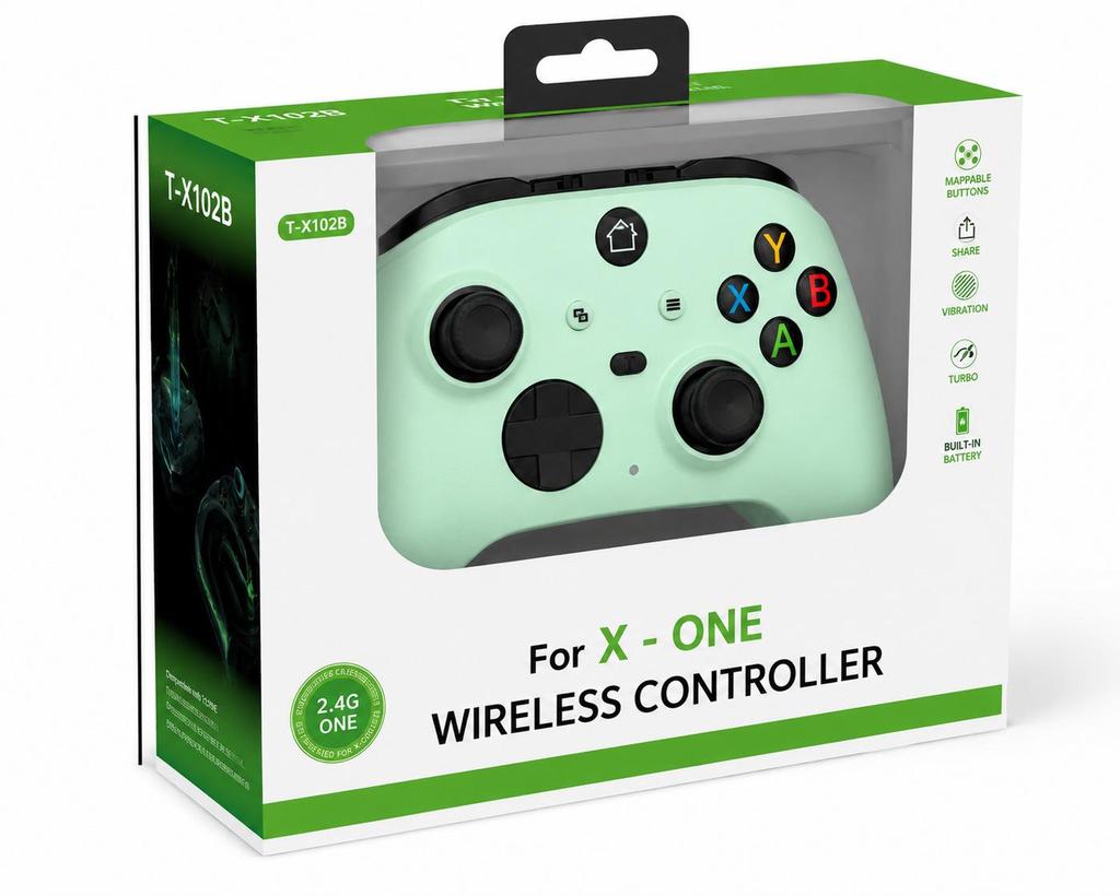 Беспроводной игровой контроллер Xbox One/S/XSX - Совместим с ПК, Android, Switch/P3, Функции вибрации и подсветки