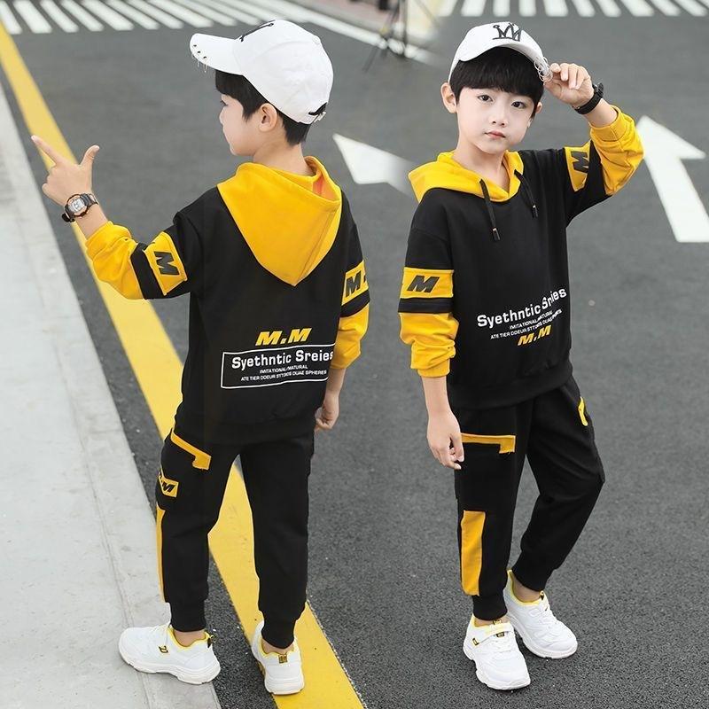 Костюм для мальчика, весенне-осенний спортивный свитер, костюм из двух частей