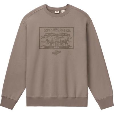 Levis Свободный крой Круглый вырез Принт Повседневный Свитшот с длинным рукавом Мужской свитшот Хаки 0019A-0000
