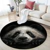 Круглый ковер с узором "Панда крупным планом", Ковер для гостиной, спальни, игровой комнаты, Нескользящий коврик для пола, Праздничные и Подарок на день рождения.