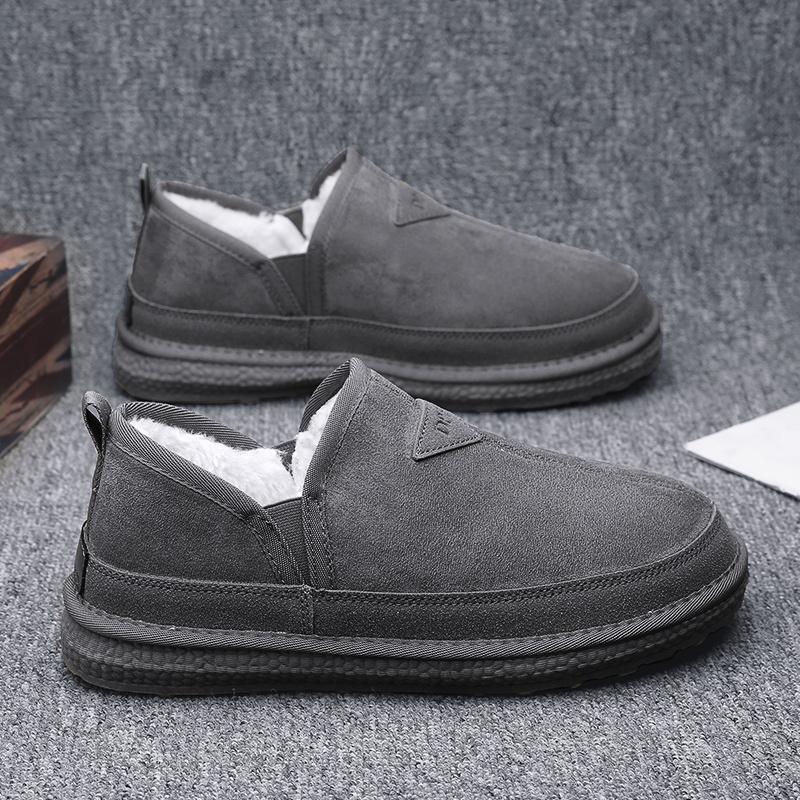 Модные мужские кроссовки Plus Velvet Нескользящие Износостойкие Водонепроницаемые Сохраняют Тепло Удобные Модные Универсальные Платформа Уличные Круглый Носок