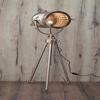 Industrial Tripod Floor Lamp  Chrome Spotlight Movie Studio Light Retro Adjustable Lamp
