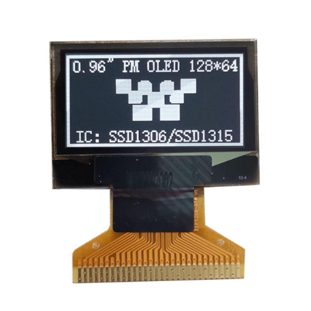 0,96-дюймовый OLED-дисплейный модуль 128x64 Сине-белый Двухцветный Драйвер SSD1306 30-контактный Пассивная матрица LCD Экранная плата для DIY-комплекта