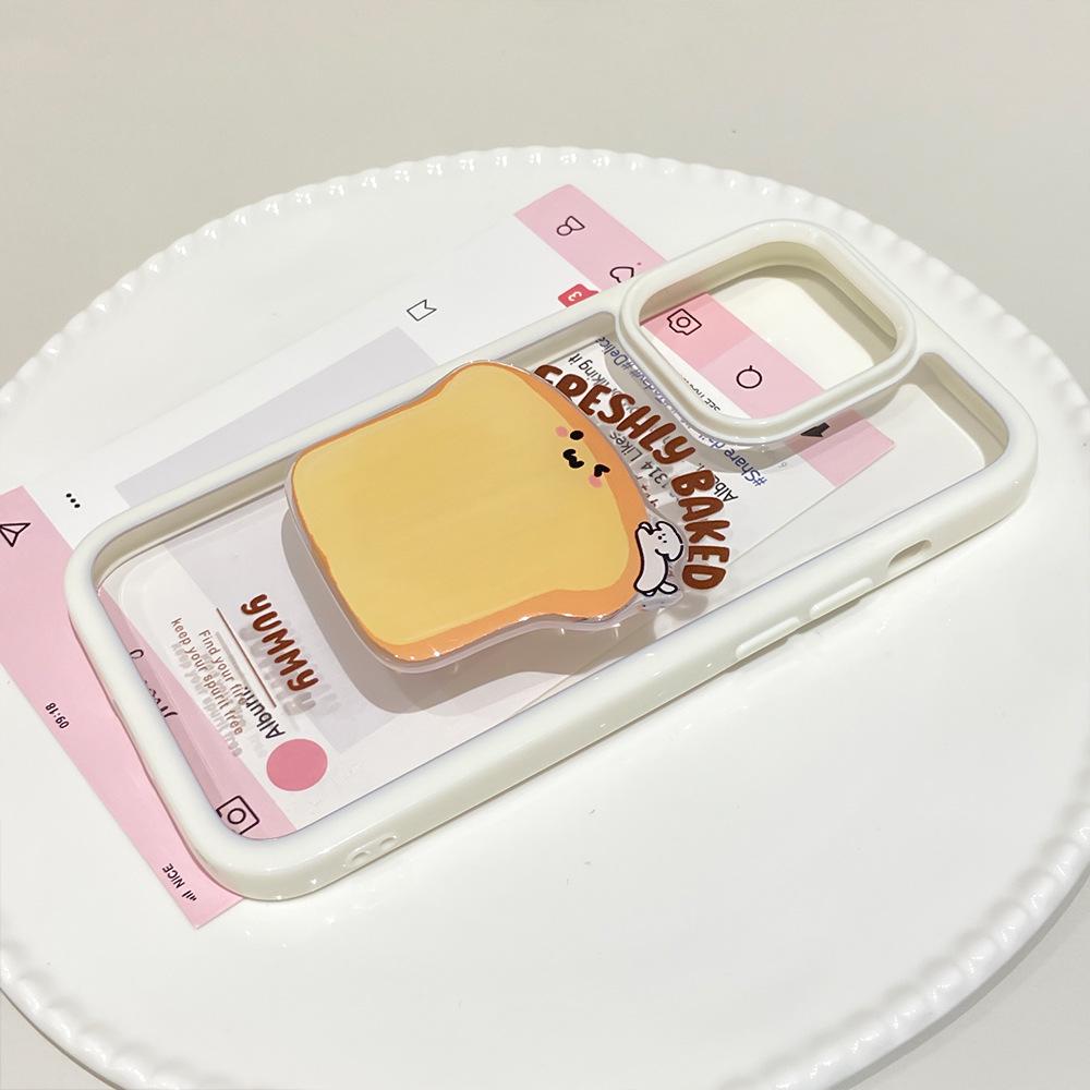 Transparent Protective Case for iPhone 14 - Apple 16/17 Promax Toast Stand Edition