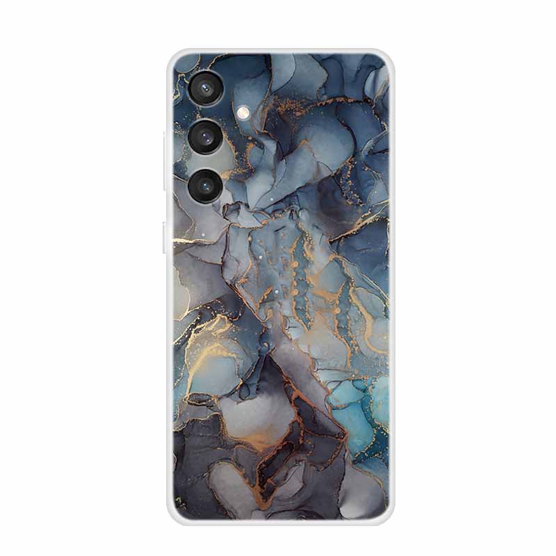 6.7" For Samsung S24 FE 5G Case Marble Soft Clear TPU Silicone Phone Covers for Samsung Galaxy S24 FE Case Bumper S24FE S 24FE