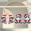 Christmas Gift Acrylic Fashion Drop Earrings, Cute Christmas Black Cat Shape Design for Women's Daily Wear and Holiday Party Wear Earrings Jewelry
