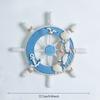 Wooden Ship Wheel Rudder Wall Decor, Nautical Beach Ocean Decor Wooden Boat Ship Steering Wheel Home Wall Hanging Decoration