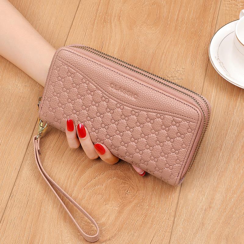 Женский кошелек с длинным замком-молнией, многофункциональный, вместительный, для монет, женский, легкий, роскошный