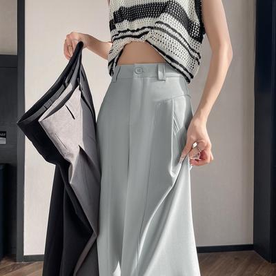 Костюмные брюки для женщин Весна Высокая талия Свободные облегающие брюки для женщин Повседневные широкие брюки для женщин Весна Повседневные брюки для женщин Весна