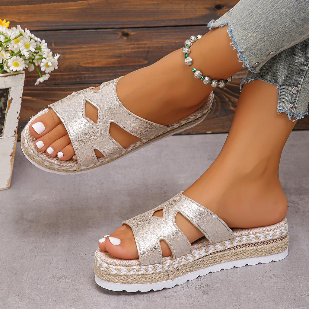 Women Slippers 2024 New Summer High Quality Slippers Ladies Solid Color Outdoor Platform Concise Casual Sandals Slides Women