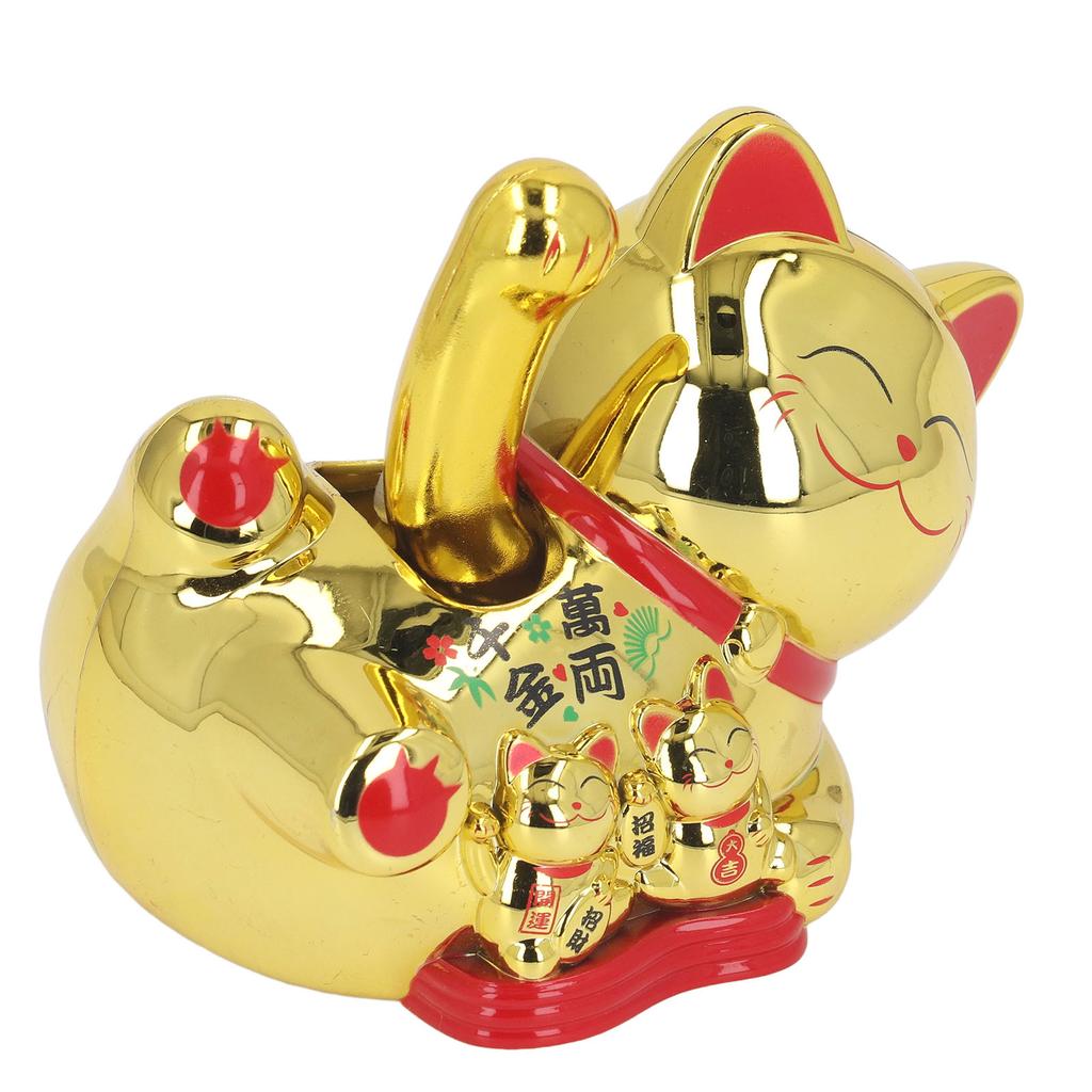 Solar Waving Cat Innovative Cute Auto Waving Arm Solar Powered Fortune Cat for Car Dashboard Checkout Counter Start Business
