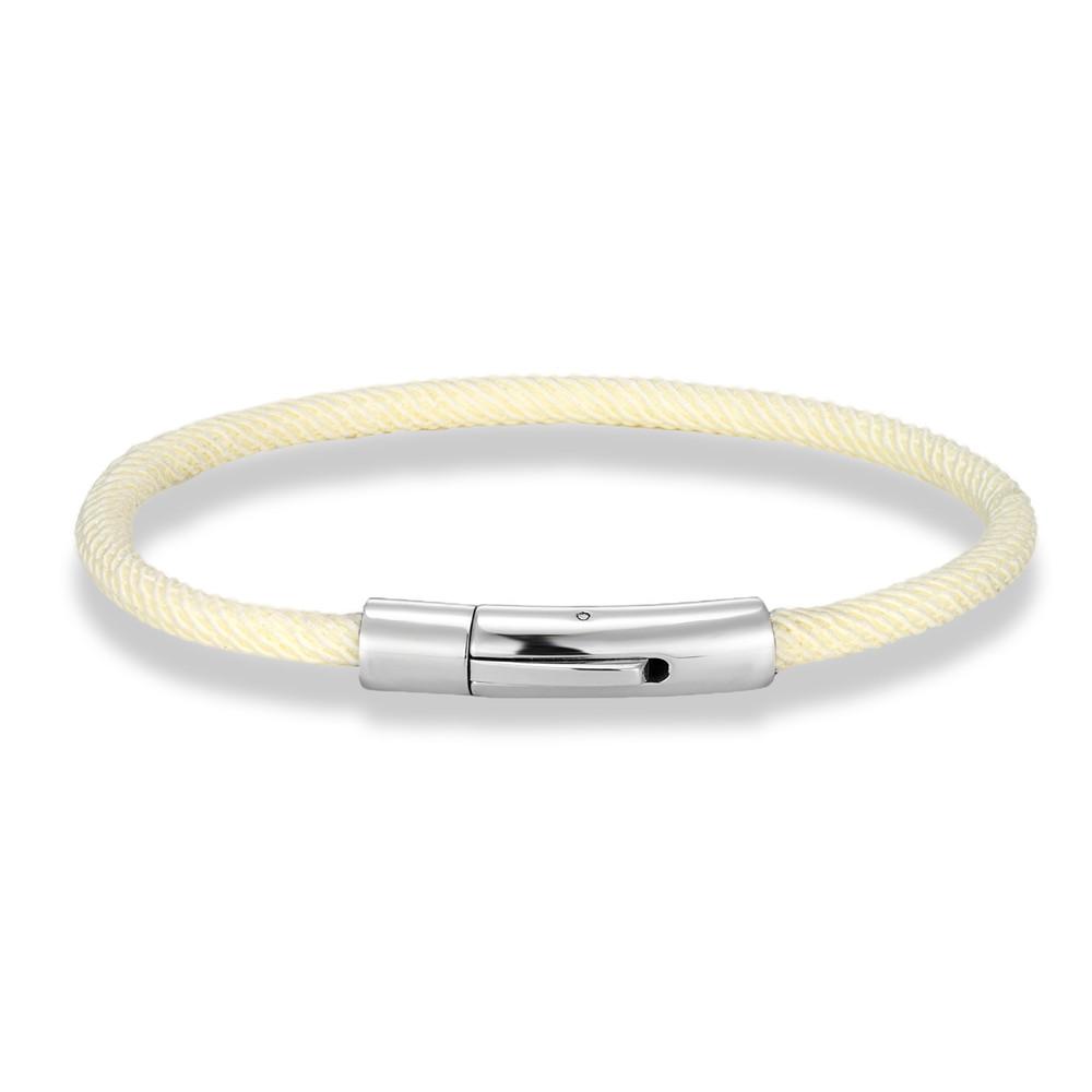 Trendy Men Minimalist Rope Bracelet Outdoor Camping Rescue Emergency Rope Bracelet For Women Stainless Steel Snap Clasp
