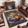 Virgin Mary Theme Crystal Velvet Rug Personalized Custom Name Text Soft Floor Mat Home Decor