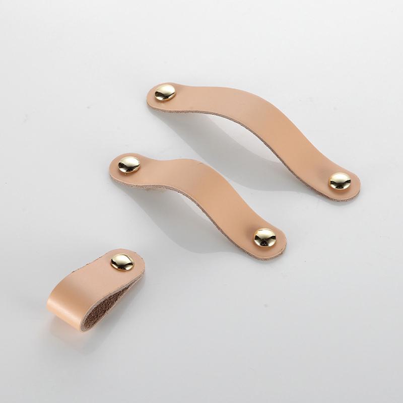 1Pcs Furniture Hardware With Screws PU Leather Door Knobs Pull Handle and Knobs Cabinet