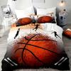 Soft and Breathable Basketball Duvet Cover Set for Bedroom and Guest Room Decor Includes 1 Duvet Cover and 2 Pillowcases