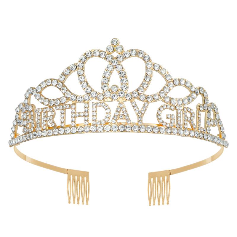 Birthday Party Crown BIRTHDAY GIRL Birthday Girl Princess Crown Rhinestone Happy Birthday Tiara