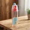 Transparent Cooling Spray Cups Cartoon Plastic Water Bottles Creative Sports Water Cups  Summer