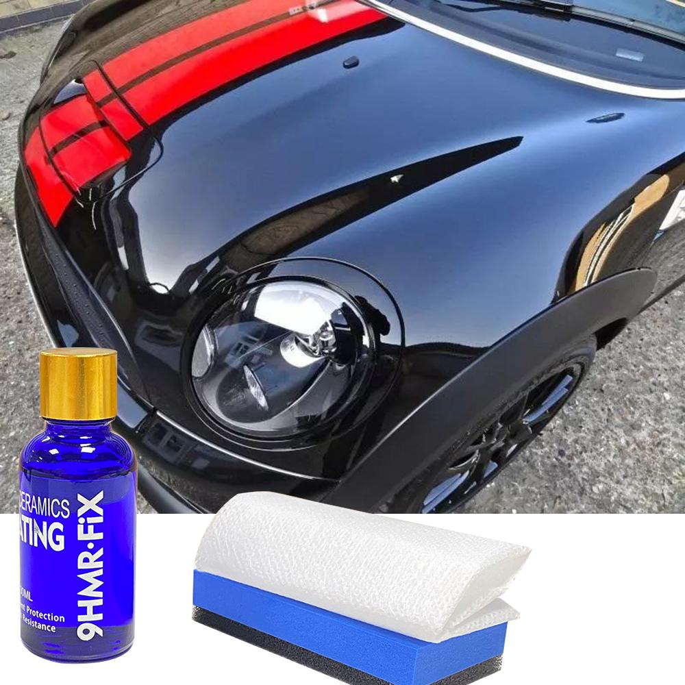 9H Car Liquid Ceramic Coat Гидрофобное покрытие для стекла Уход за краской мотоцикла Защита от царапин Детейлинг автомобиля Стеклополироль для автомобиля