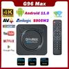 G96 Max Smart TV Box Android 11 Amlogic S905W2 Dual Wifi 4GB 32GB 64GB 4K TVBox Video Receiver Media Player Set Top Box 2G 16GB
