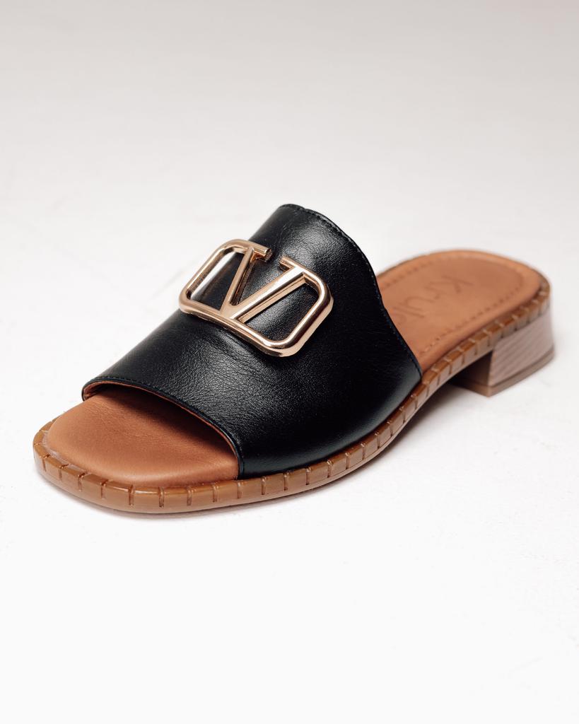 Women's Flip Flops Krula 301016 36 Black Leather