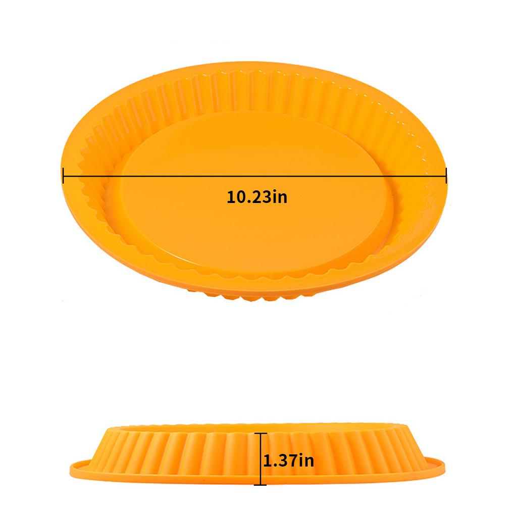 10 Inch Pizza Round Silicone Mold Lace Edge Baking Pans Handmade Cookie Loaf Tray Thin Cake Mould Kitchen Gadgets Tools