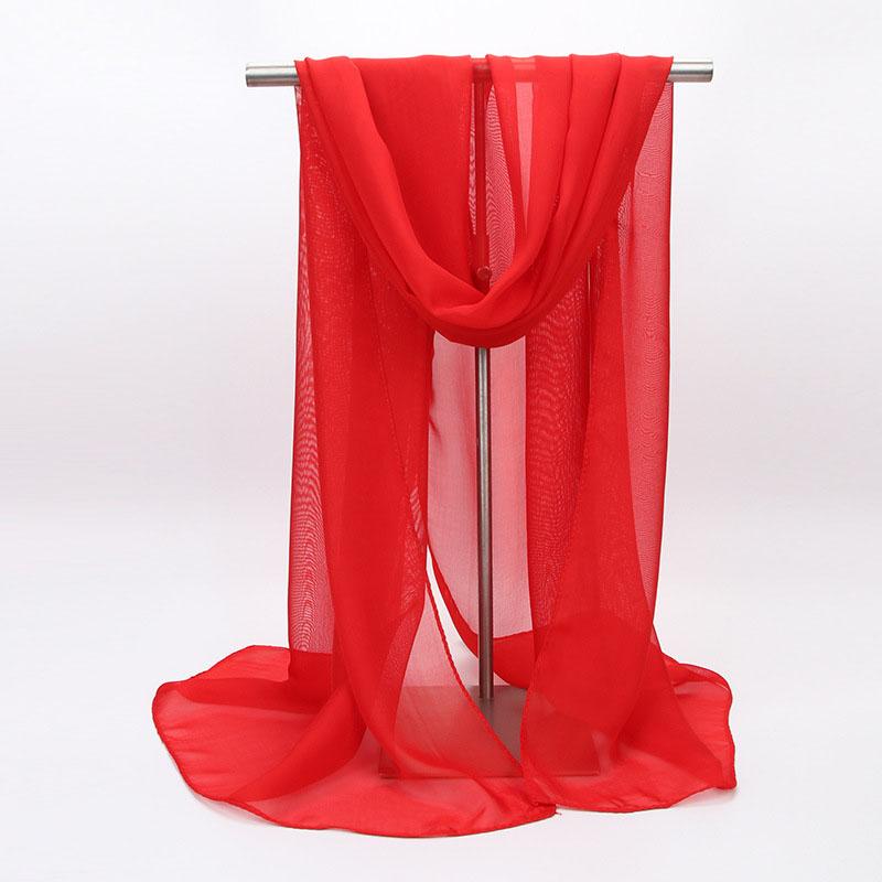 Silk Scarf For Women In Summer Fashionable Shawl Thin And Versatile Spring And Autumn Sand Scarf Long Chiffon Small Strip Scarf