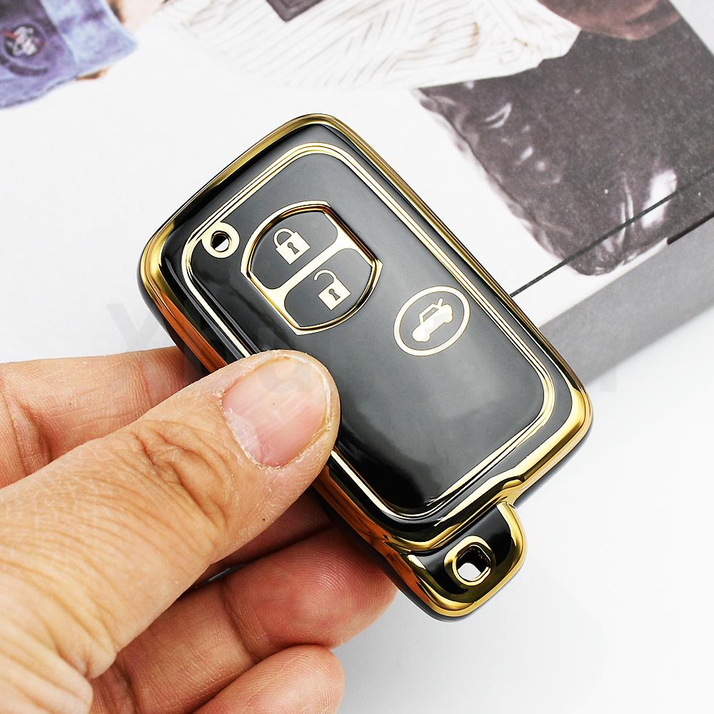 Модный ТПУ для Toyota Land Cruiser Auris Prius 30 Alpha Aqua Lexus Lc 200 Чехол для автомобильного ключа 2/3/4 Кнопки Защитная крышка для пульта Держатель