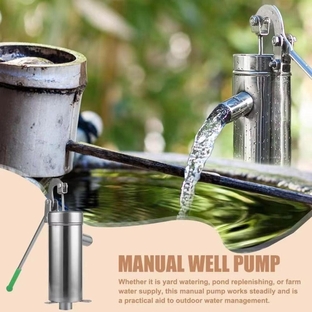 Ergonomic Handle Manual Well Pump Heavy Duty Hand Shake Water Pump Pitcher Pump Home Garden