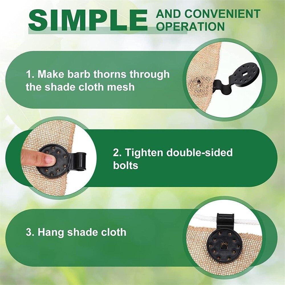 Крепежный зажим для солнцезащитного крема. Простая установка. Зажим для солнцезащитной сетки. Крючок для тепличной пленки. Зажим для солнцезащитной сетки. Открытый инструмент для подвешивания палатки.