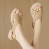 French Soft Leather Cross with Open-toed Sandals Women's 2025 Summer New Casual Comfortable Versatile Platform Roman Shoes Women