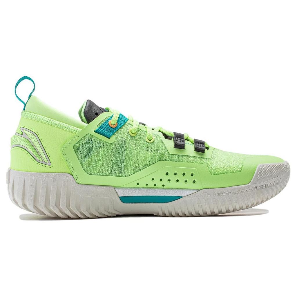 Li Ning Anti-5 Low Shock Absorption Non-Slip Basketball Shoes Men Sneaker Fluorescent-Ice-Yellow ABFU005-2