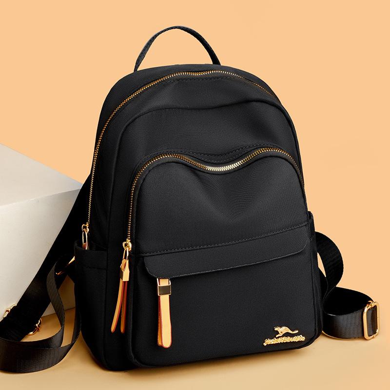 Emgrand Kangaroo Backpack Women's 2025 Korean Edition Fashion Large Capacity Women's Backpack Multifunctional Shoulder Soft Leather Women's Bag