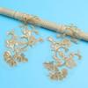 Gold Sequined Bead To Flower Bead Embroidery Lace Flower Decal Embroidery Lace Stage Performance Accessories