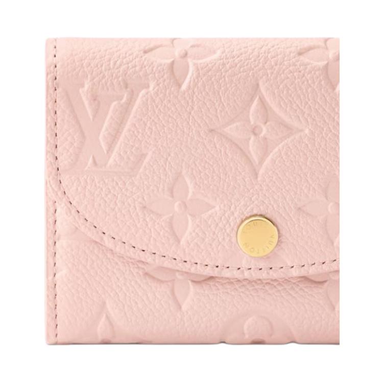 Louis Vuitton Кошелек женский из кожи с застежкой-кнопкой и монограммой Rosalie, розовый M26894