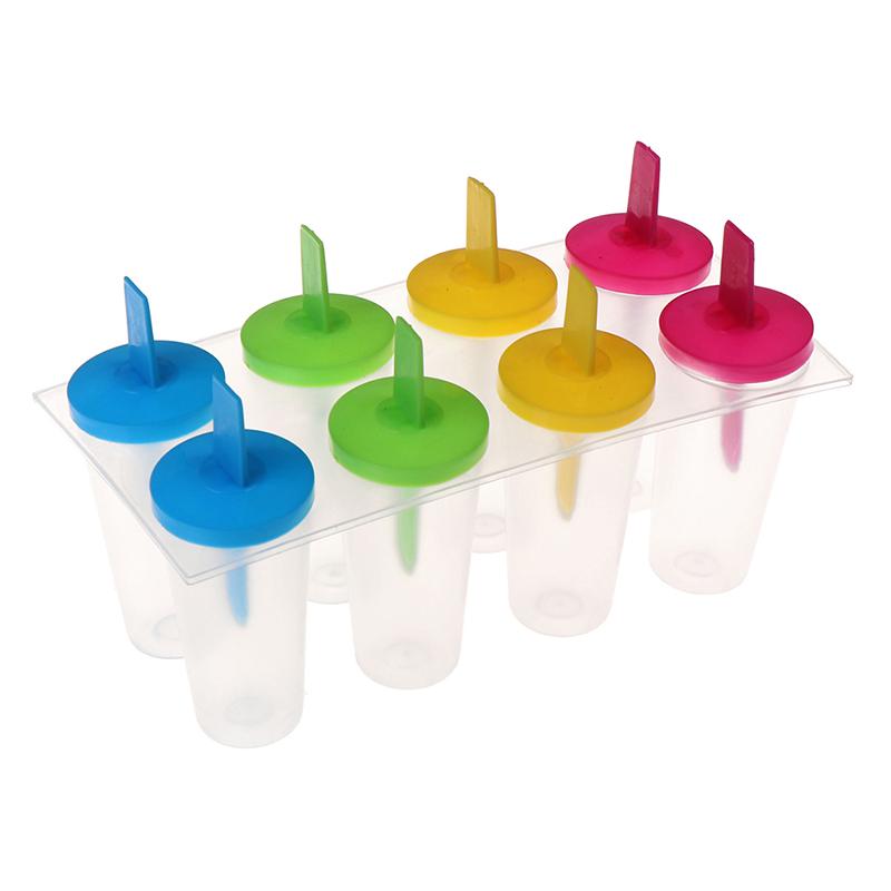 8Pcs Ice Cream Lolly Maker Form DIY Mould Frozen Popsicle Yogurt Molds Tools 6