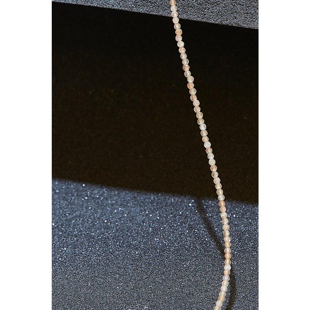 [Hazina] 2mm Peach Moonstone Necklace