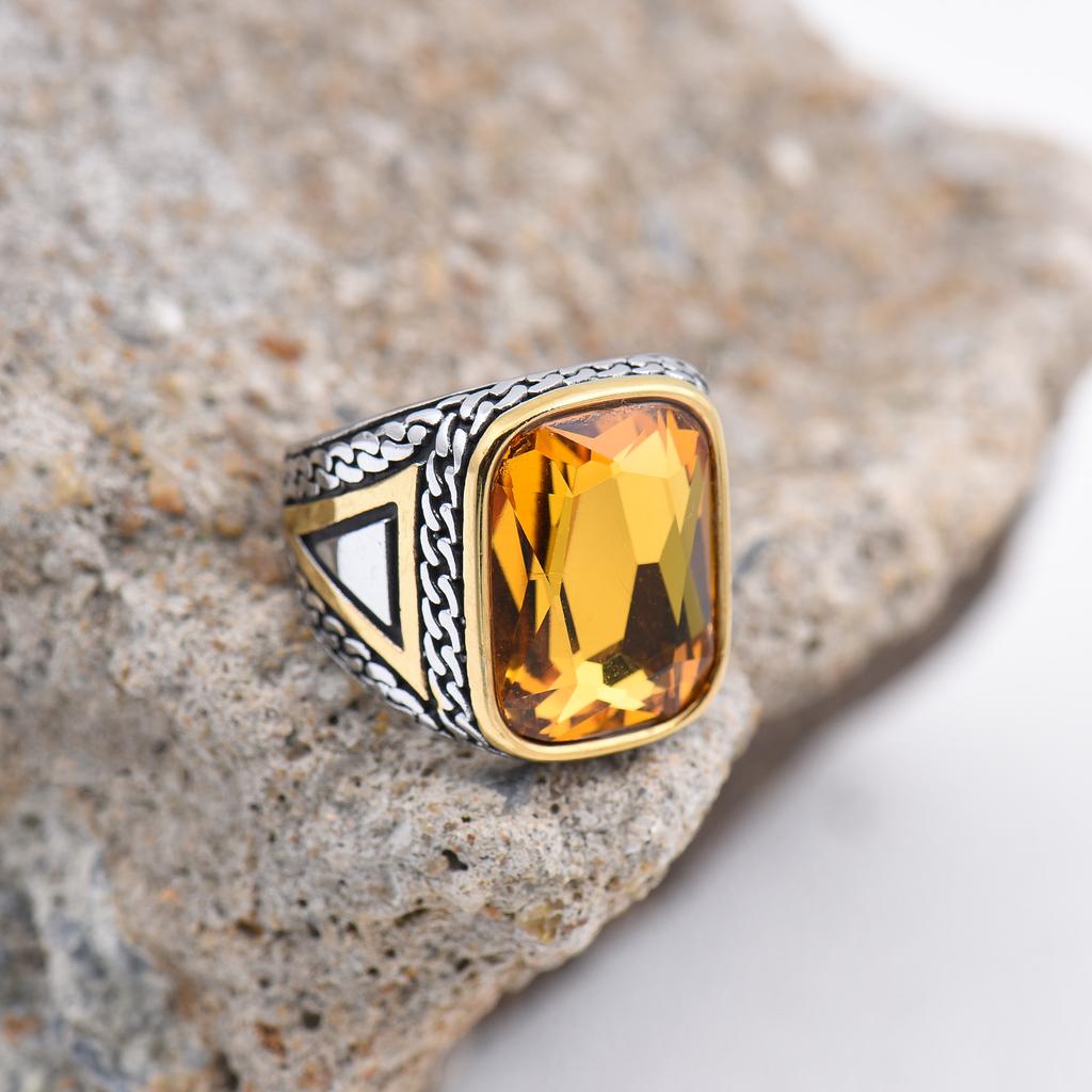 R3427 Мужские высококачественные кольца из нержавеющей стали 316L с ониксом разных форм, трендовые украшения