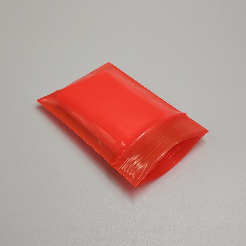 «Цветные пакеты для образцов игрушек с застежкой-молнией и красной печатью, дизайн с полупрозрачной костью»