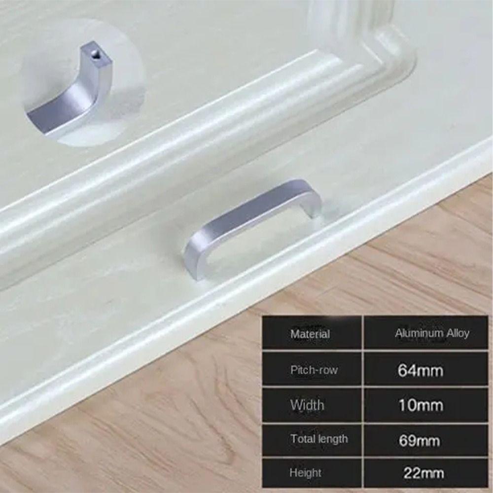 Серебряная мебельная ручка 64мм/96мм/128мм Дверные ручки Дверной шкаф Прямая ручка Шкаф