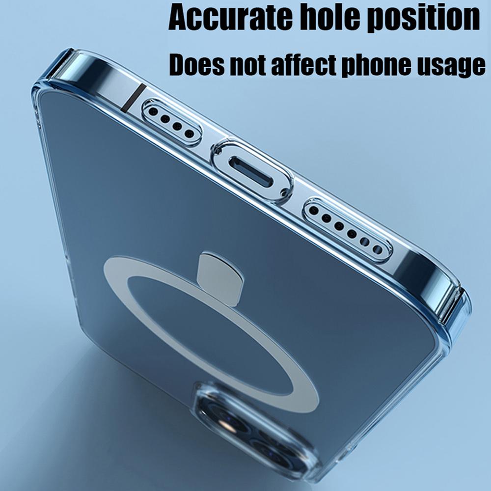 Для Magsafe Магнитный Беспроводной Зарядный Чехол Для iPhone 15 14 13 12 11 Pro Max X XR 7 8 Plus Прозрачная Защитная Задняя Крышка