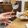 Круглая ложка из нержавеющей стали для рисового супа, десертная ложка, лопатка для сервировки мороженого, столовые приборы