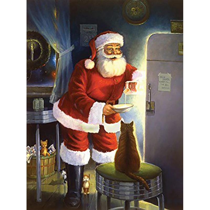 Санта-Клаус DIY 5D алмазная живопись полный круглый дрель Рождественская Алмазная вышивка крестиком подарочные наборы настенное искусство домашний декор