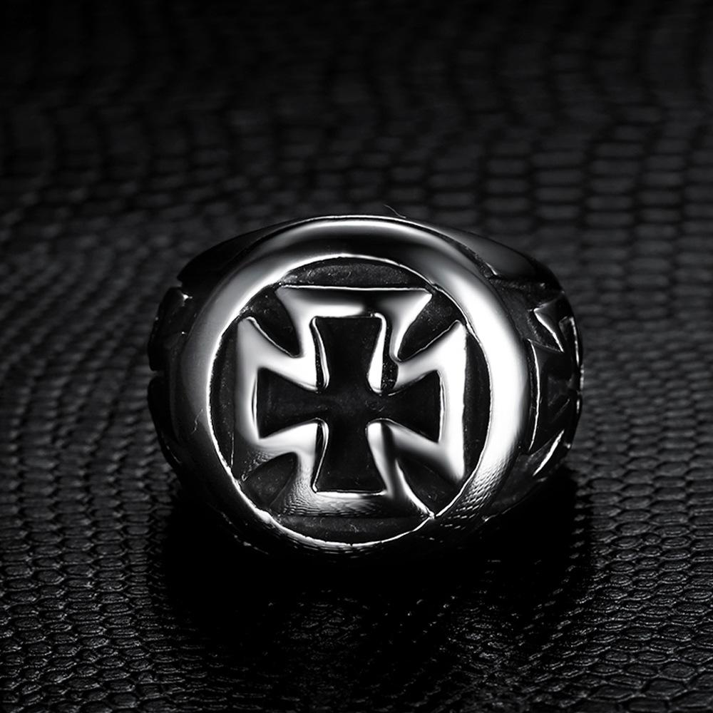 US Size 7-13 Male Cross Knights Templars Ring 316L Stainless Steel Menunique Jewelry Exquisite Men Biker Ring