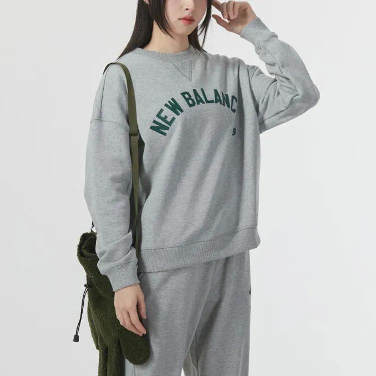 New Balance Sweatshirt Women's Gray (Unisex) Sweatshirts AWT41309 GHM