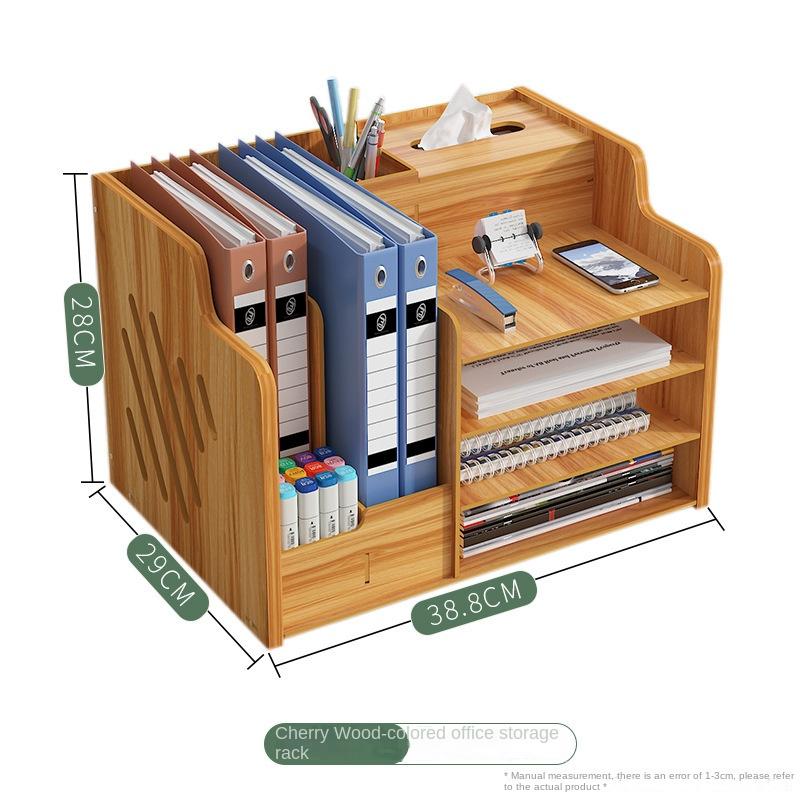 Студенческая простая подставка для книг, книжная полка, офисная полка для файлов, многослойная полка, настольная деревянная папка, ящик для хранения