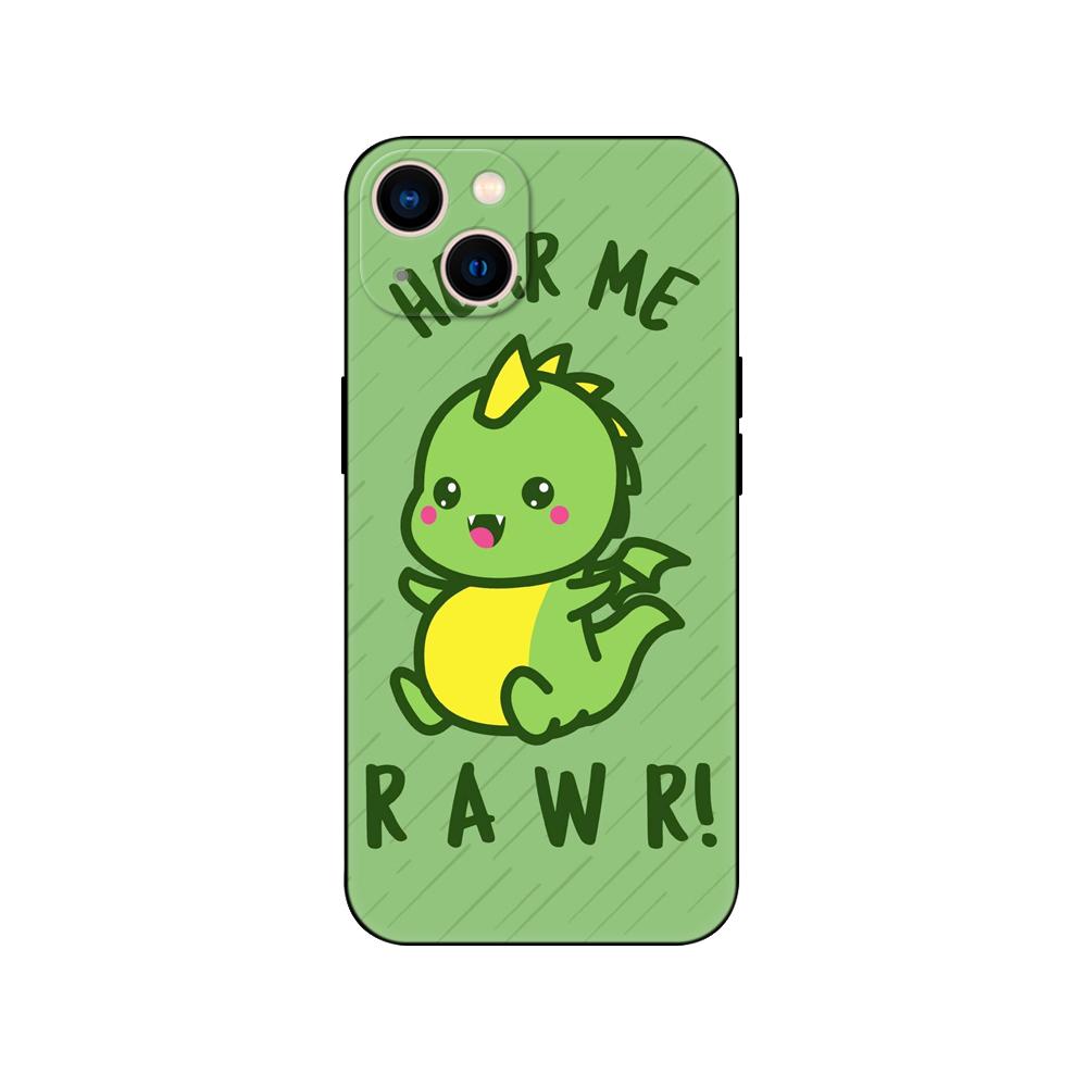 Black Tpu Case For OPPO Realme C11 Case For Realme C 11 2021 2020 Back Cover Bumper Dinosaur Cute Cartoon